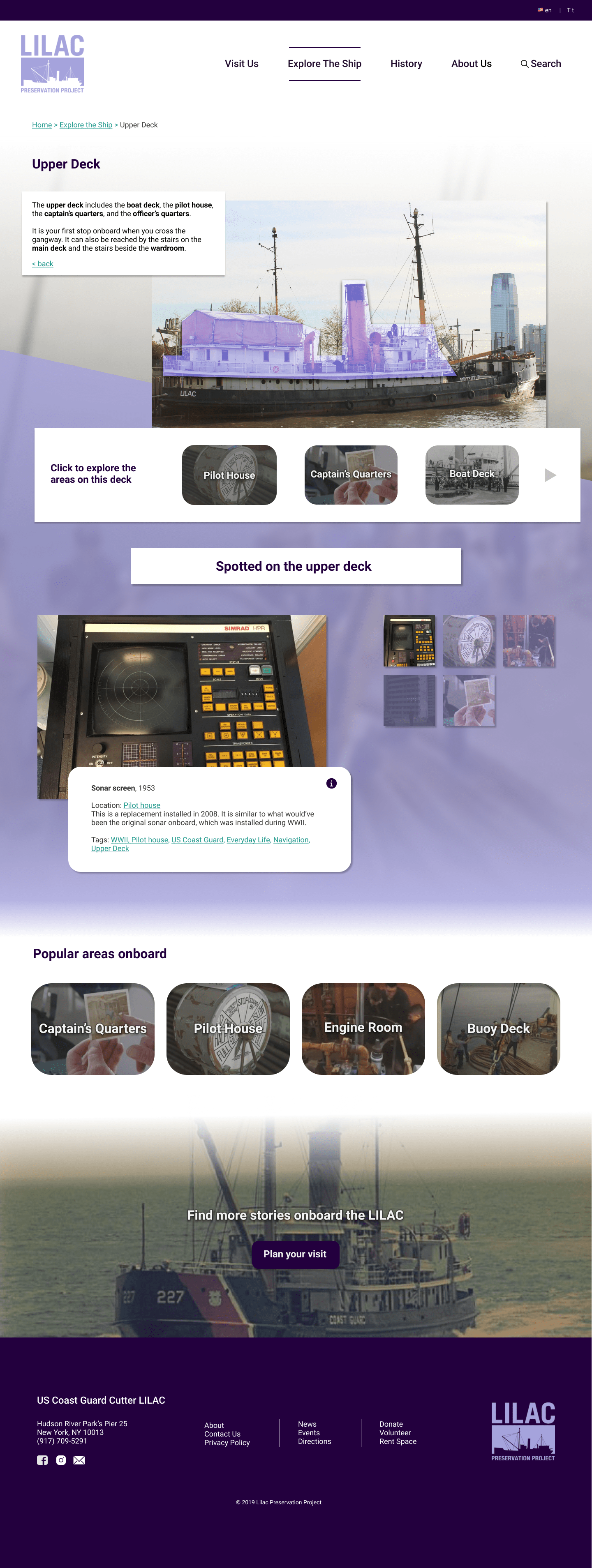 Explore page of the LILAC site as hi-fi wireframes, version 2